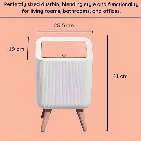 Multipurpose Modern Dustbin - 9 Litres (SquareLid) variant image 5
