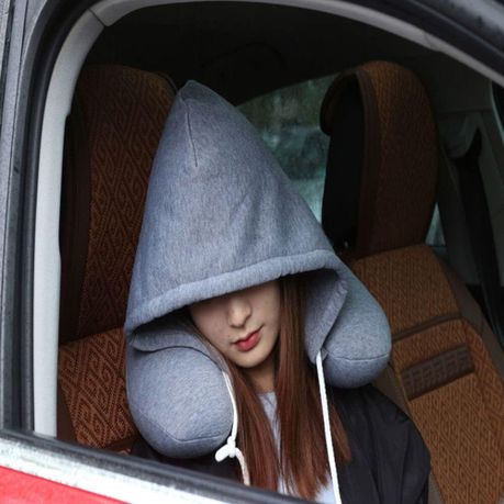 Neck Pillow With Hood, Neck Support Pillow For Travel And Office Use variant image 12