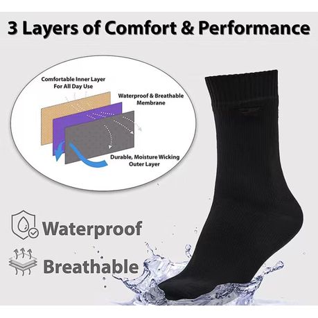 Ojees 100% Waterproof Socks Breathable For Outdoor&Ablution(Wudu)(Unisex)-M variant image 6