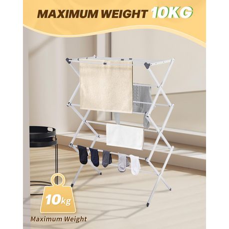 Ojees 3-Tier Foldable & Expandable Clothes Drying Rack for Indoor & Outdoor variant image 5