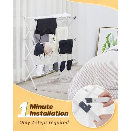 Ojees 3-Tier Foldable & Expandable Clothes Drying Rack for Indoor & Outdoor variant image 6