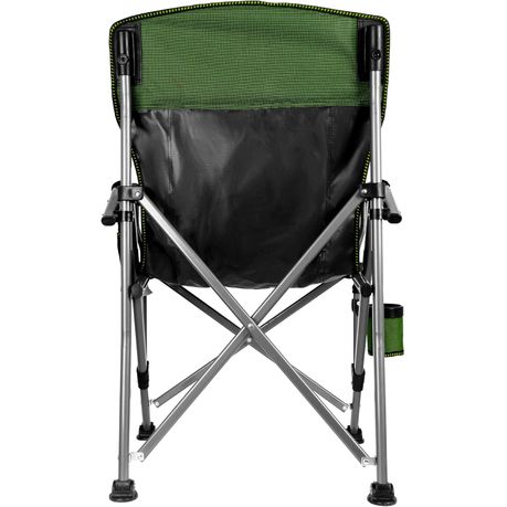 Ojees Folding Camping Chair with Cup Holder and Storage Bag - Green variant image 2