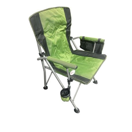 Ojees Folding Camping Chair with Cup Holder and Storage Bag - Green variant image 5