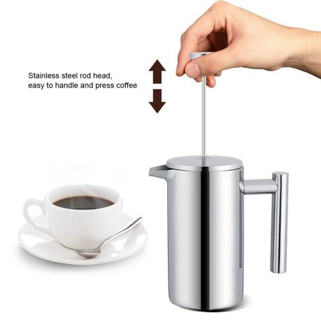 Ojees French Press Coffee Maker Double Wall Stainless Steel - 1000ml variant image 20