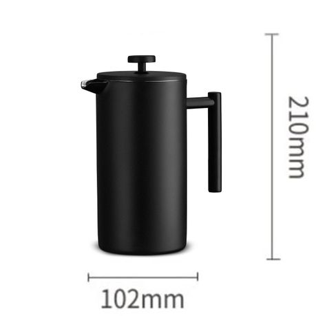 Ojees French Press Coffee Maker Double Wall Stainless Steel - 1000ml variant image 3