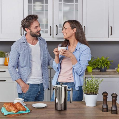 Ojees French Press Coffee Maker Double Wall Stainless Steel - 1000ml variant image 22