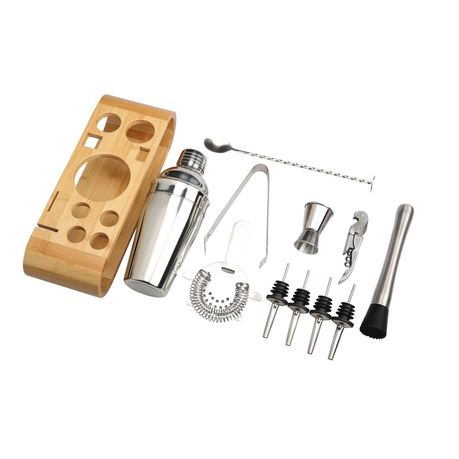 Ojees Homeware Stainless Steel Cocktail Shaker Kit 12 Piece Set variant image 2