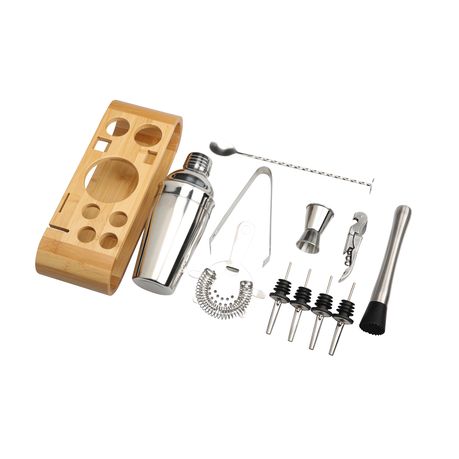 Ojees Homeware Stainless Steel Cocktail Shaker Kit 12 Piece Set variant image 4