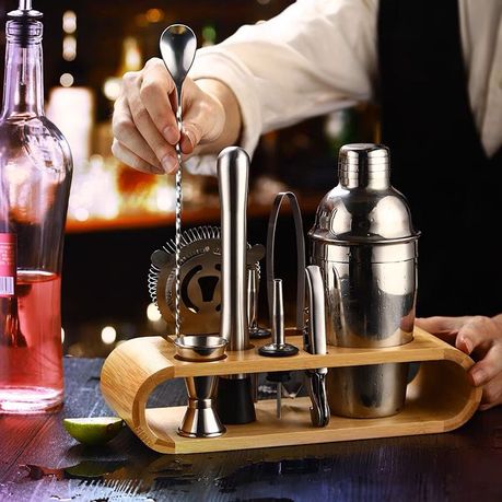 Ojees Homeware Stainless Steel Cocktail Shaker Kit 12 Piece Set variant image 5