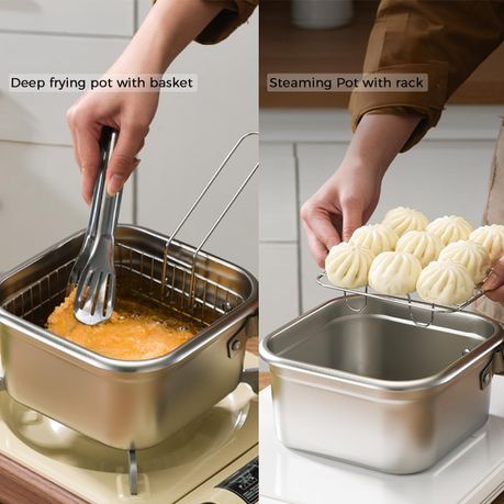 Ojees Multi-Function Stainless Steel Deep Fryer Pot Set -2.5L variant image 5