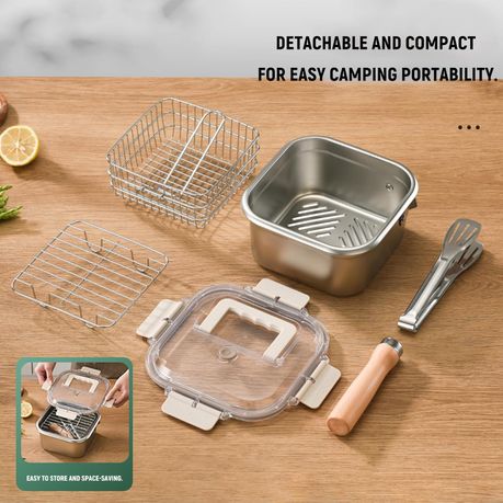 Ojees Multi-Function Stainless Steel Deep Fryer Pot Set -2.5L variant image 7