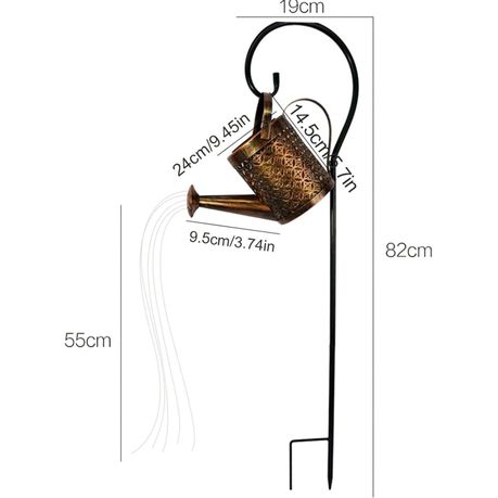 Outdoor Solar Iron Watering Can String Garden Light Garden Decoration variant image 5