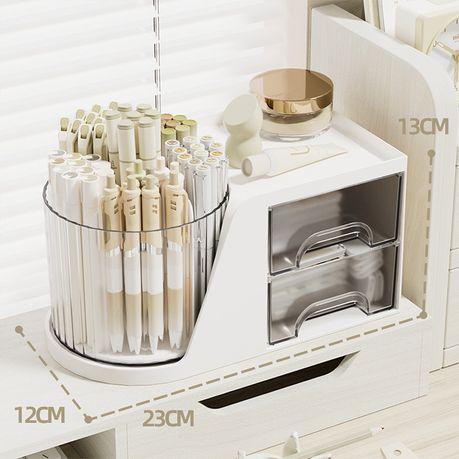 Pen Holder Stylish Desk Organizer Multiple Drawers for Office variant image 2