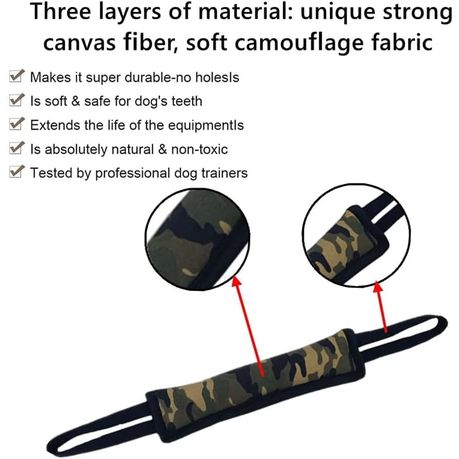 Pet Dog Interactive 2 Handle Camouflage Bite Dog Training Tug Toy (33cm) variant image 2