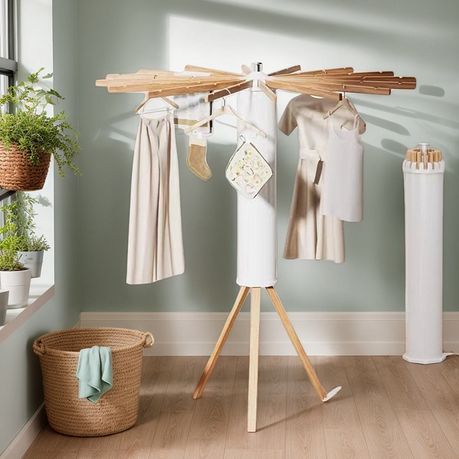 Portable Collapsible Tripod Clothes Drying Rack variant image 2