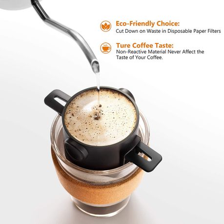 Portable Reusable Coffee Dripper Cone Coffee Maker for Travel Camping variant image 2