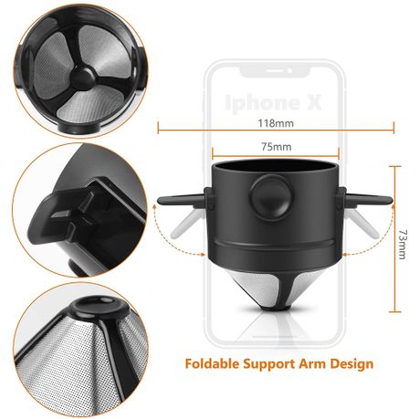 Portable Reusable Coffee Dripper Cone Coffee Maker for Travel Camping variant image 5