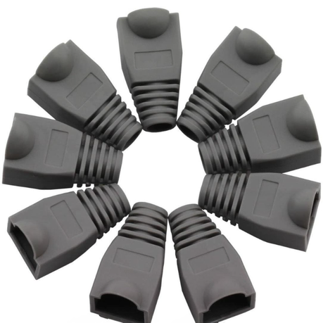 RJ45 Connectors Network Cable Cover - 100 Pack of Cable Boots Grey Casing variant image 4