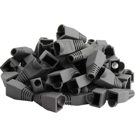 RJ45 Connectors Network Cable Cover - 100 Pack of Cable Boots Grey Casing variant image 5