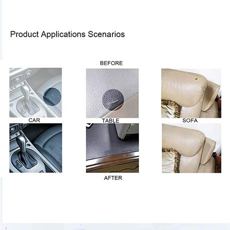 Self-Adhesive PU Leather Pattern Repair Alteration Patch - Light Brown variant image 3