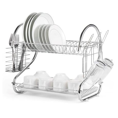 Serenity-2 Layer Dish Drainer Drying Rack For Kitchen Storage variant image 2
