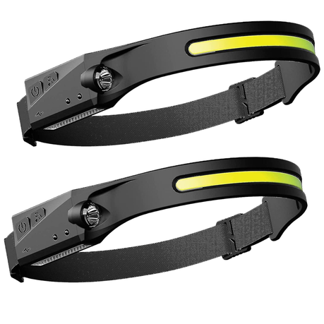 Set of 2 LED Rechargeable Head Lamp Weather Proof- with Motion Sensor variant image 1