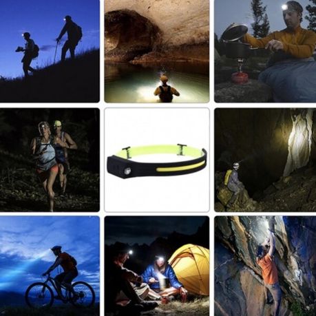 Set of 2 LED Rechargeable Head Lamp Weather Proof- with Motion Sensor variant image 5