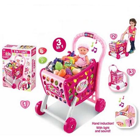 Shopping Cart - Trolley-Style Play Set - Pink variant image 2