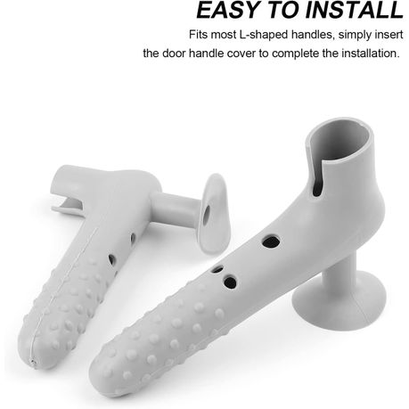 Silicone Door Handle Protective Cover With Suction Cup-Grey variant image 6
