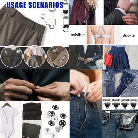 Skirt Hooks & Eyes Sewing Hook Button Kit For Skirt, Bra, Dress - 152 Piece variant image 3
