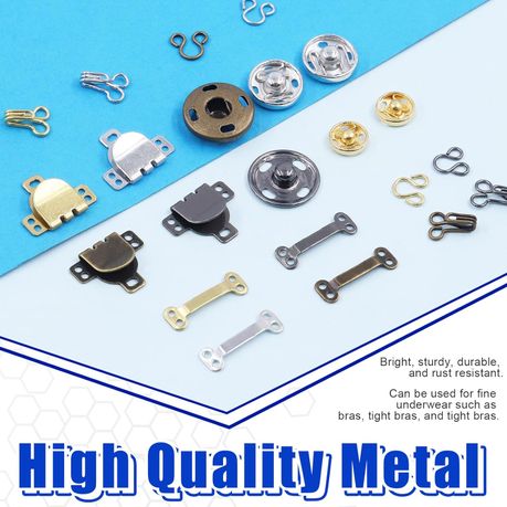 Skirt Hooks & Eyes Sewing Hook Button Kit For Skirt, Bra, Dress - 152 Piece variant image 7