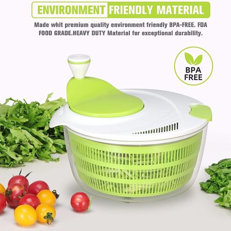 Smile mom Salad Spinner Vegetable Washer with Bowl Rotary Handle variant image 3