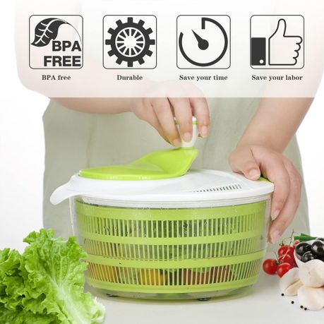 Smile mom Salad Spinner Vegetable Washer with Bowl Rotary Handle variant image 5