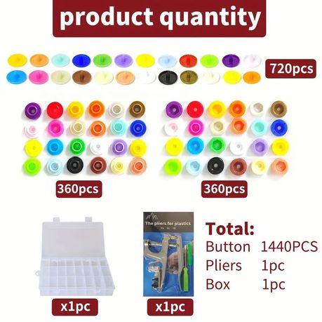 Snap Buttons With Fastener Pliers variant image 5