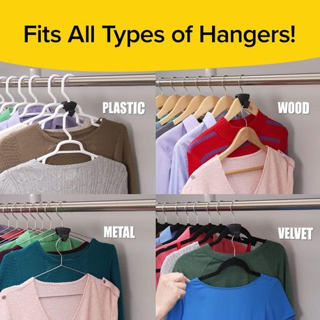 Space Saving Plastic Hanger Connector Hooks - 12 Piece variant image 5