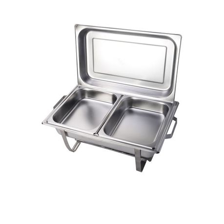 Stainless Steel 16 Liter Double Tray Chafing Dish - Leopard - Food Warmer variant image 2