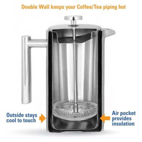 Stainless Steel French Press Coffee Maker variant image 2