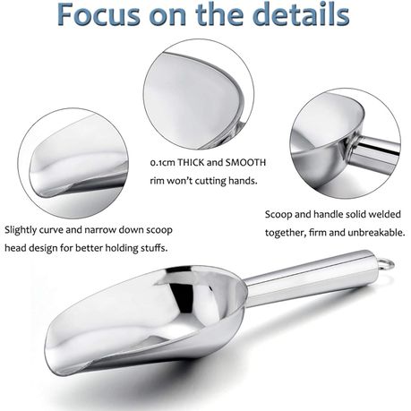 Stainless Steel Kitchen Utility Scoops, Ideal for Candy/Ice Cube/Flour etc variant image 2