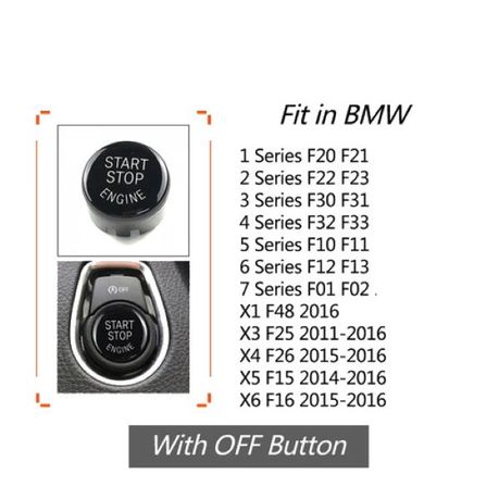 Start / Stop Button Replacement Cap BMW for F30 3 series (2012-2018) variant image 2