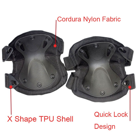 Tactical Knee and Elbow Guard - Black variant image 2