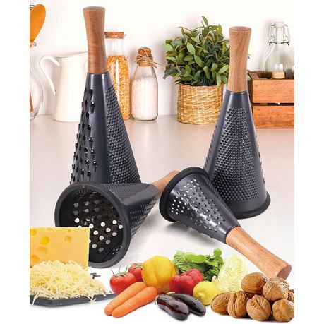 Triple Function Wood Handle Shredder Non-Slip Rubber Bottom Hand Held variant image 4