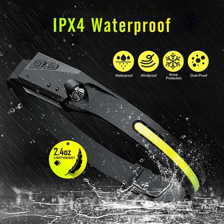 USB Rechargeable Motion Sensor Outdoor Waterproof Headlamps - 10 Pack variant image 4