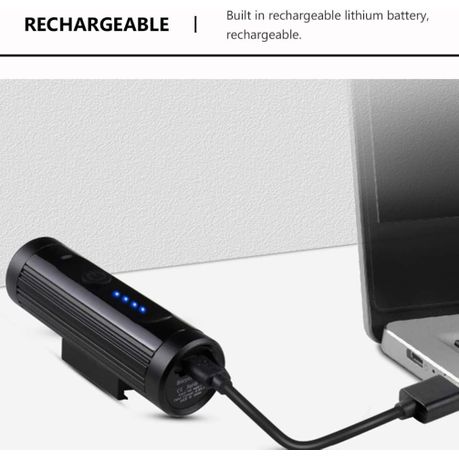 USB Rechargeable Waterproof Headlight for Bicycles, 600 Lumen Super Bright variant image 5