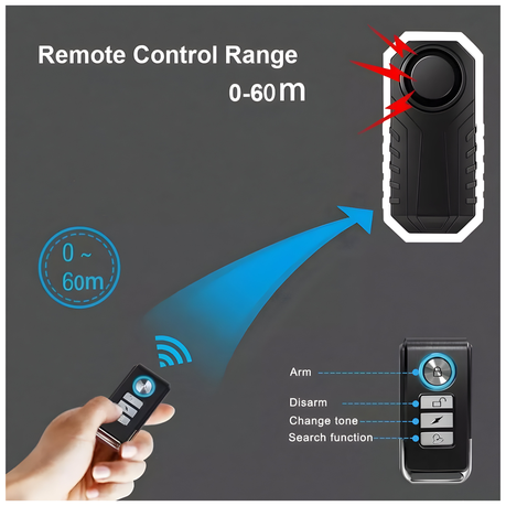 Vibrating Motorbike/Bicycle Anti-theft Alarm With Weather-Resistant Remote variant image 5