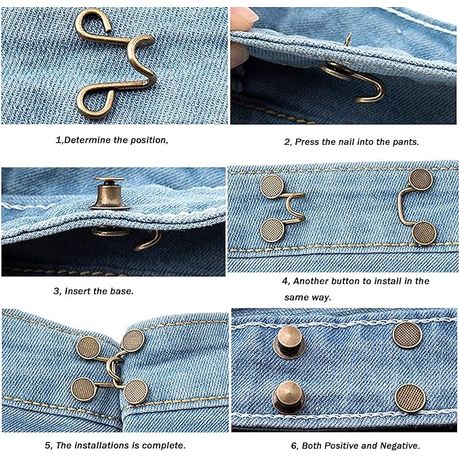 Waist Adjustable Buckle Extender For Loose Pants - 8 Set variant image 4
