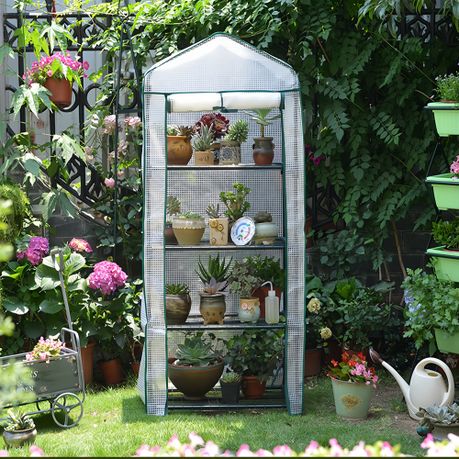 Walk-in Greenhouse Replacement Cover with Roll-Up Zipper Door Greenhouse variant image 2