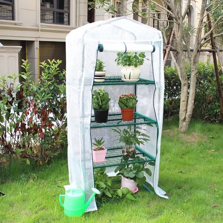 Walk-in Greenhouse Replacement Cover with Roll-Up Zipper Door Greenhouse variant image 4