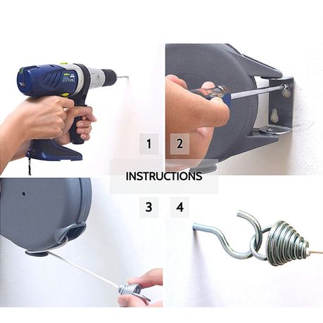 Wall Mounted Outdoor Retractable Clothesline variant image 2