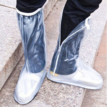 Water / Dust Proof Shoe Covers High Boots/ Reusable - 1 Pair - White - XXL variant image 3