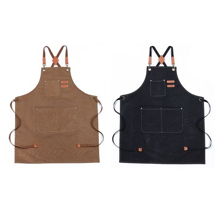 Waterproof Cotton Cooking Kitchen Apron for Men/Women/Chef - Set of 2 variant image 1